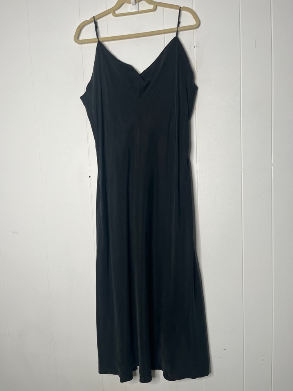 J. Crew Black Slip Midi Dress with Spaghetti Straps NWT Size 22